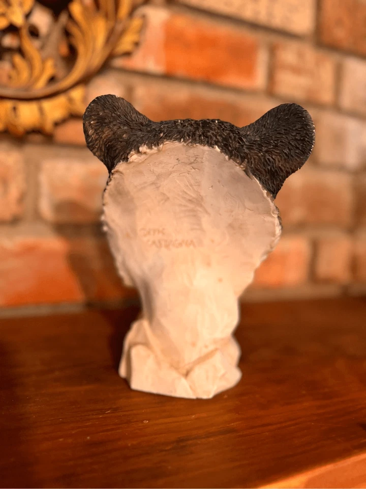 Busto estatua cabeza de oso tallada a mano Castagna 1996 hecho en Italia Foto 4 de 4