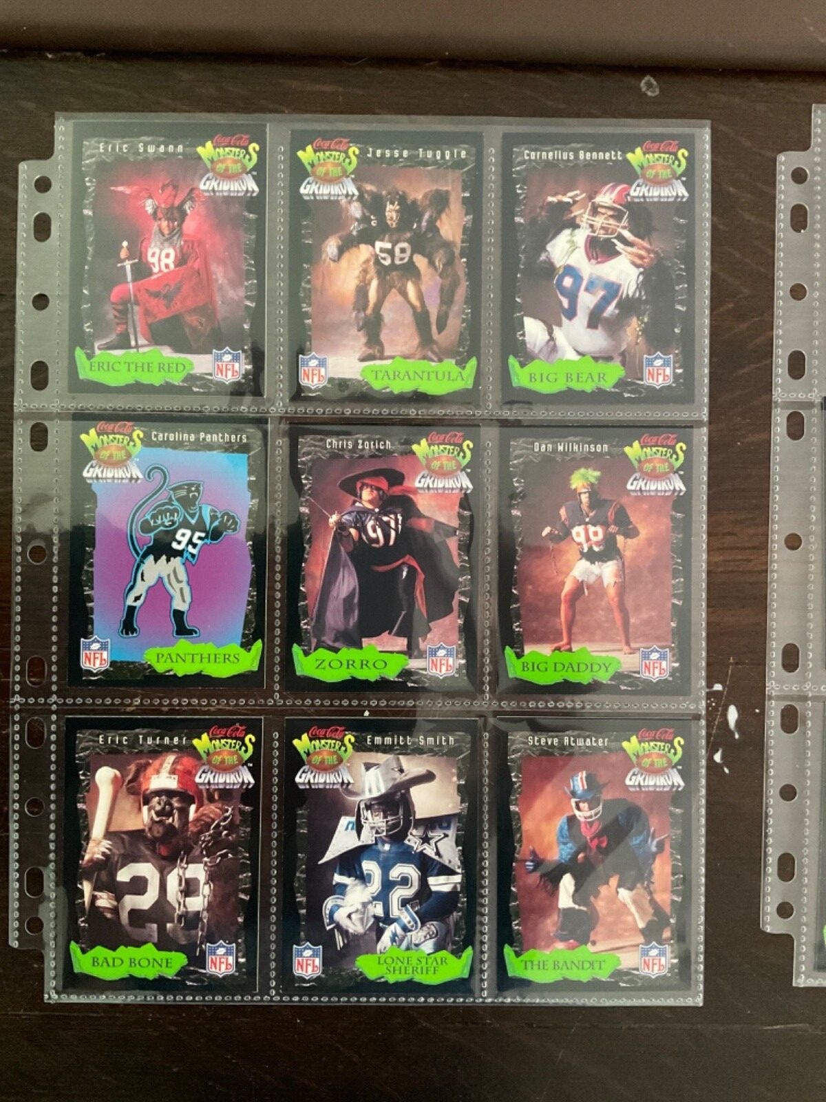 1994 coca-cola monsters of the gridiron football - you select the card