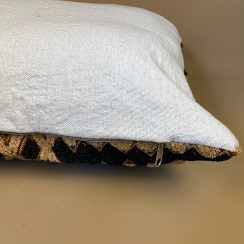 African Kuba Cloth Cushion Pillow Feather Filled 65x45cm Rectangle DR Of Congo - Picture 7 of 13