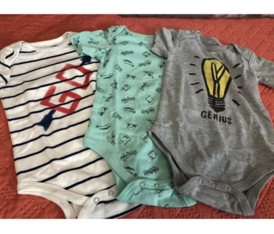 Monopoly Themed Onsies 6-9M Set Of Three New Sealed 