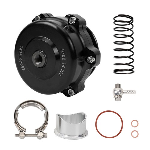 Black Universal 50mm Blow Off Valve BOV Q Typer BV50 6 PSI+18PSI Springs - Bild 2 von 10
