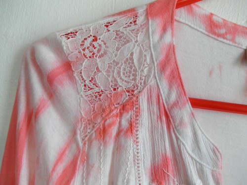 Beautiful Festival Concert Boho Hippy Gypsy SHIRT Embroidery Eyelet Tie Dye M - Picture 3 of 6