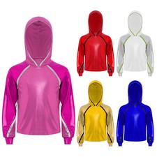 Kids Girls Pullover Dance Jacket Jazz Shirt Sports Sweatshirts Top Costumes