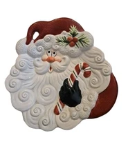 Fitz And Floyd Essentials Santa Claus Christmas Holiday Canape Plate