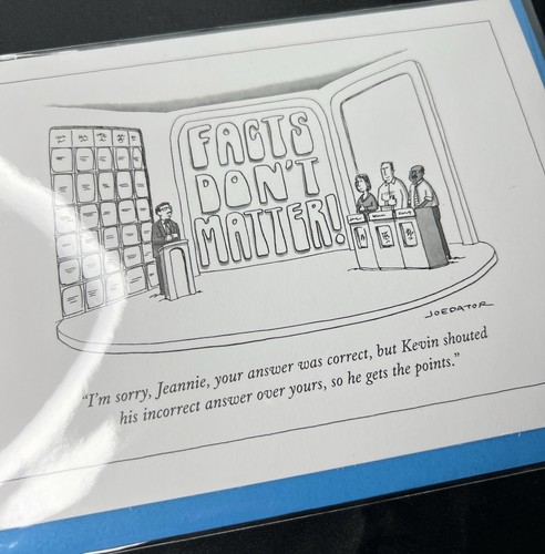 The New Yorker Greeting Cards “Facts Don’t Matter!” 2016 Nelson Line Joe Dator - Picture 3 of 6