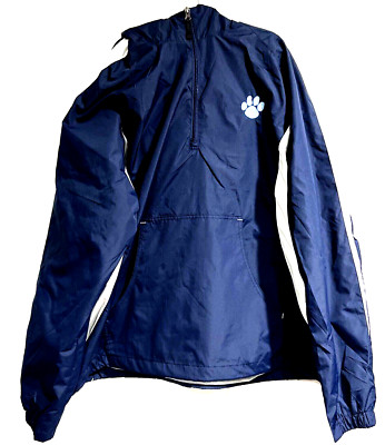 Wind/Water Proof Jacket Sport-Tex Blue Paw Hooded Lightweight Size Large
