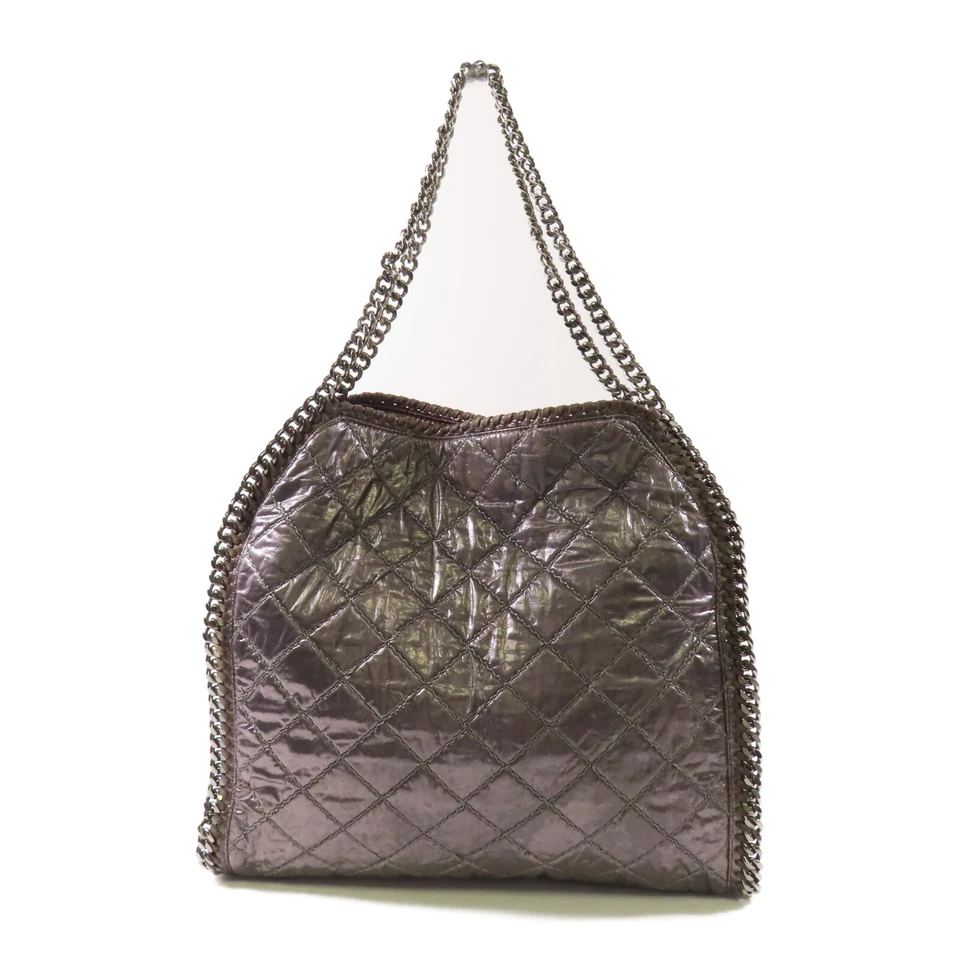 Bolso de Hombro Stella McCartney SHW Cadena Cuero Plateado Foto 2 de 4