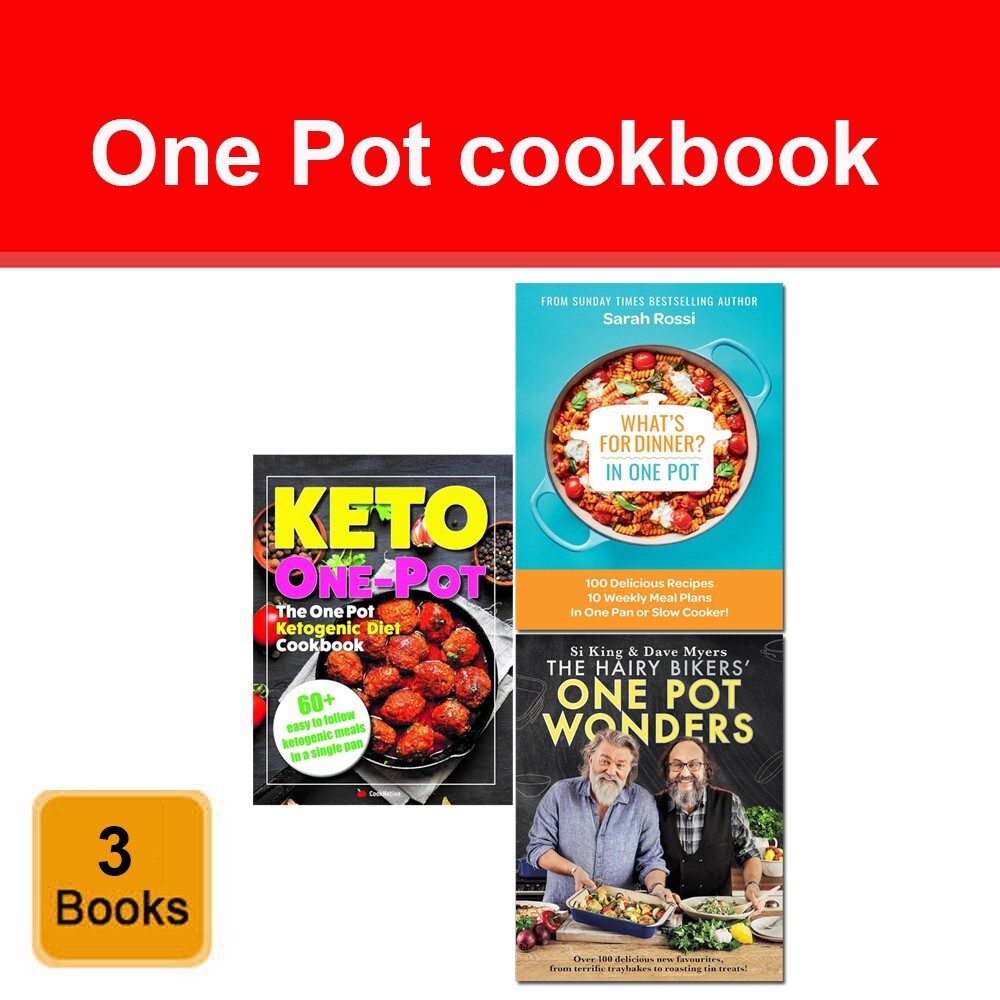 Set of 3 Books What's for Dinner in One Pot, Hairy Bikers' One Pot Wonders