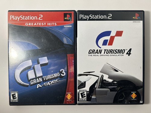 Grand Turismo 4 and Gran Turismo 3 A-Spec Lot Sony Playstation2 PS2 CIB Tested