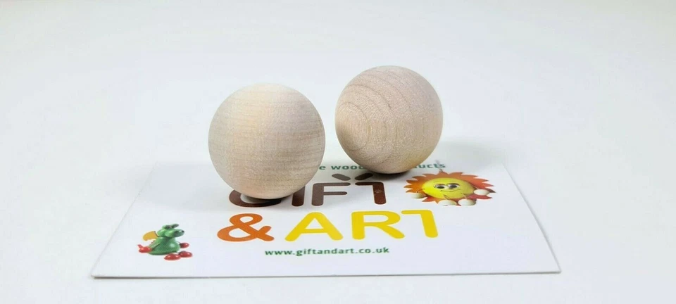 Plain Natural Wooden Craft Balls Beads WITH NO HOLE SIZE 6mm - 55mm. DIY - Image 4 of 4