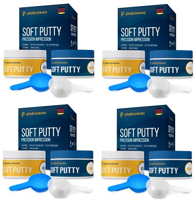 8 x Dental Soft Putty Regular Set Impression Material (290 ml Base + Catalyst)