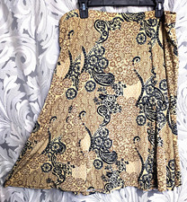 SMALL S JACLYN SMITH KMART SLINKY KNIT GODET FLARED PULL-UP BELOW KNEE SKIRT NOS