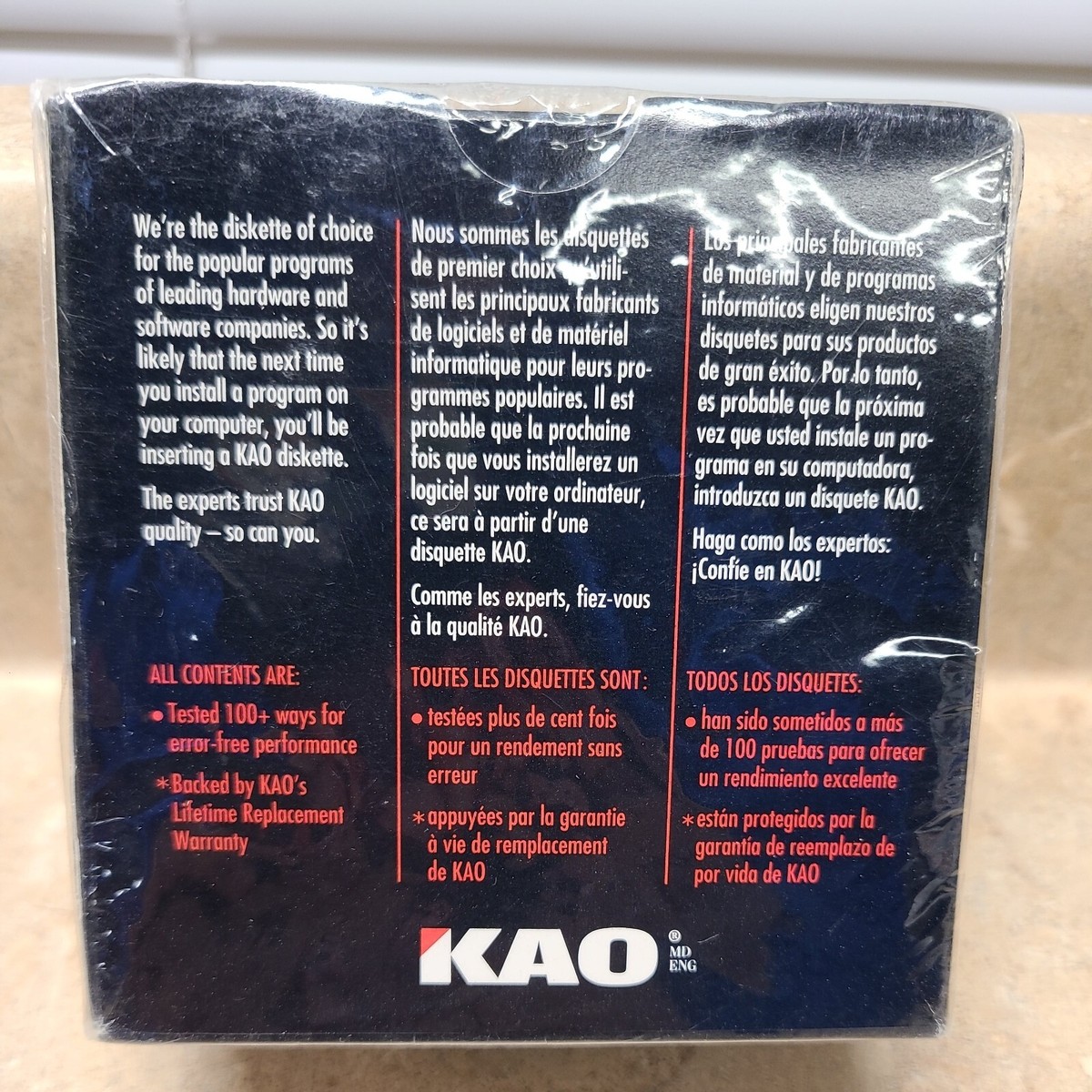 SEALED KAO 3.5” 10pk Double Density 1.44mb (IBM) OS2 Floppy