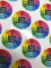 360 Full Colour Custom Printing 40mm Round GLOSS Sticker Labels - Personalised