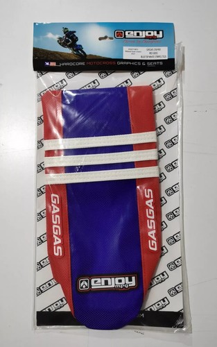 Cubierta de asiento de gas ENJOY USA Gripper MC MCF ECF 21 – 23 ROJO AZUL LOGOTIPO TLD - Imagen 2 de 3