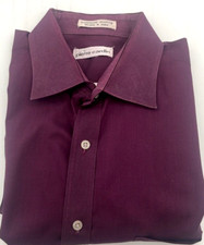 Pierre Cardin Long Sleeve Burgundy Dress Shirt Mens Size 16.5 34/35