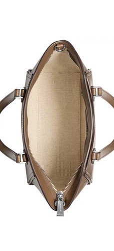 Nuevo Michael Kors Pequeño Taryn Bolso de Mano Cartera Bolso de Mano Drftwood Cuero Marrón - Imagen 5 de 10