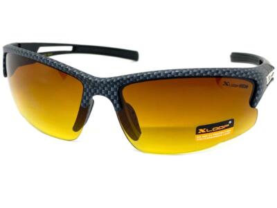 X-Loop 3361 Sport Wrap Sunglasses - HD Amber Lens For Men - UV400 Driving & Outdoor Glasses