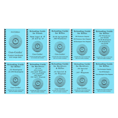Reloading Manual Book Guide from Gun-Guides Pistols Revolvers Rifles  - ALL 10 