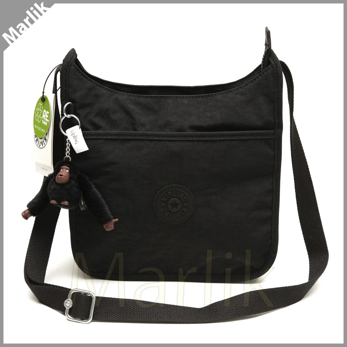 Kipling Nicci KI9229 Women s Crossbody Bag Small Black Tonal NEW