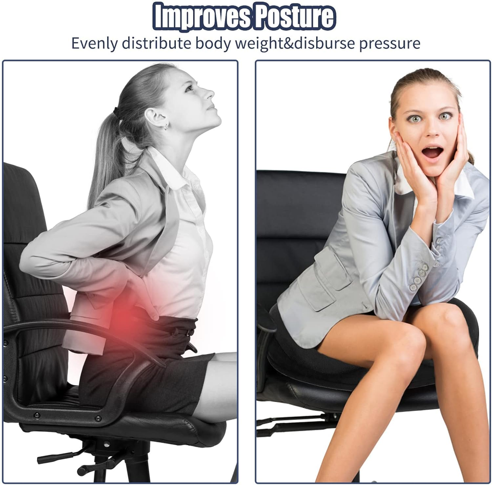 Donut Pillow for Tailbone Pain Relief and Hemorrhoids, Memory Foam