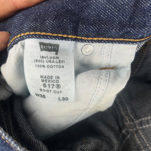 Levis 517 Jeans Mens 36x30 Blue Bootcut Denim Relaxed Casual 100% Cotton - Picture 10 of 11