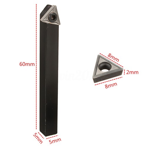 5Pcs TCMT0902 1/4'' Shank Lathe Indexable Insert Turning Tool Bit Ba - Imagen 8 de 8