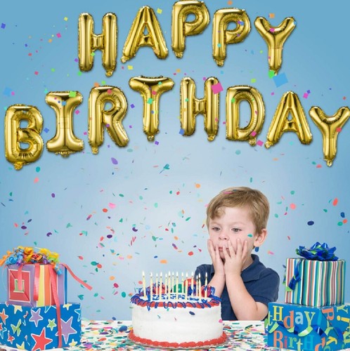 16″ Mylar Foil Birthday Letter Balloons – “BIRTHDAY” Party Banner Decoration Kit - Picture 47 of 59