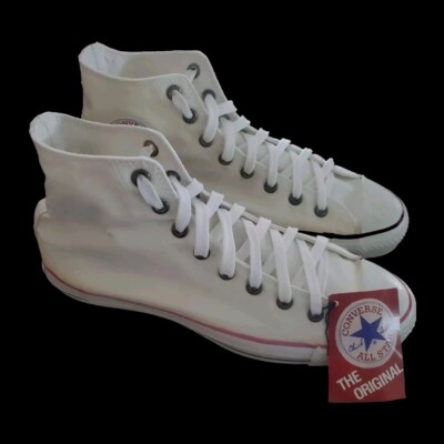 Converse Chuck Taylor All Star Hi Top Size 12 USA Made White 19162 NOS READ
