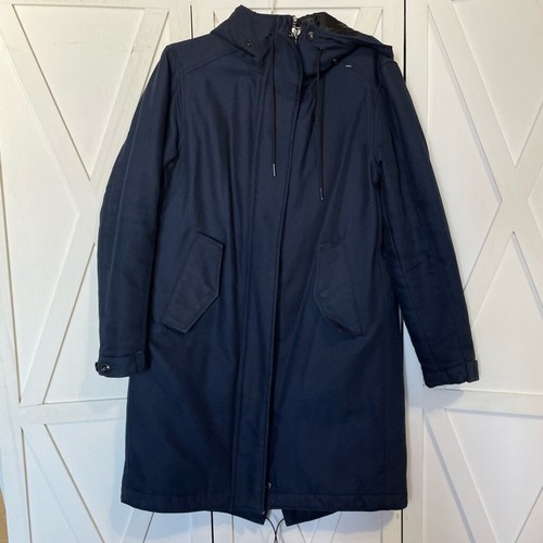 G-Star RAW Navy Winter Parka Jacket Size S - Picture 13 of 14