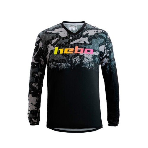 HEBO PRO 24 TRIALS SHIRT CAMO ADULT S M L XL XXL ALL SIZES BLACK JERSEY - 第 1/10 張圖片