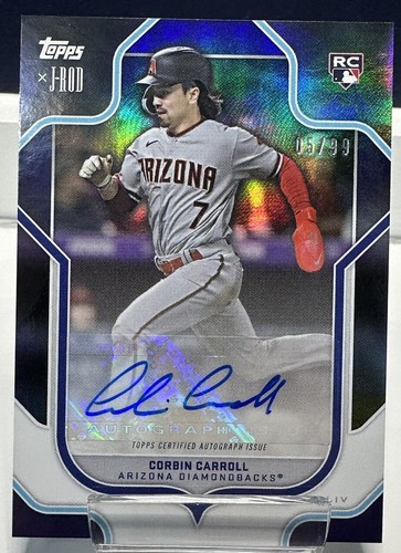 CORBIN CARROLL RC AUTO /99 #69-A 2023 Topps x J-Rod The Show Out Collection - Picture 1 of 2
