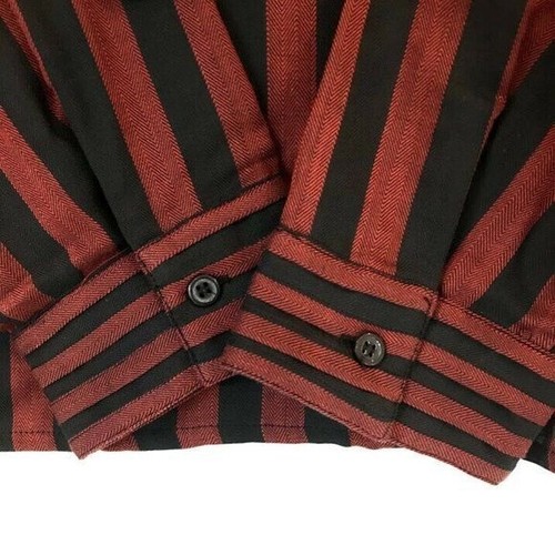 Vintage Diane Von Furstenberg Size 14 Stripe Asymmetrical High Neck Blouse - Picture 8 of 8