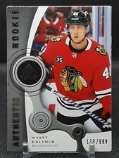 WYATT KALYNUK 2021-22 SP GAME-USED ROOKIE #138/999 BLACKHAWKS T#