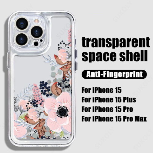 Clear Cute Flower Soft Case Cover For iPhone 16 15 14 Pro Max 13 12 11 8 7 XR X - Picture 12 of 19
