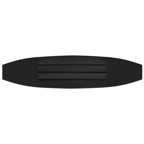 Mens XXL New Big and Tall Black Satin Cummerbund and Bow Tie 44" to 60" waist - Picture 3 of 3