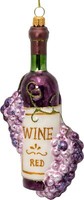 Sikora BS745 Rotwein Weinflasche Christbaumschmuck Glas Weihnachtsbaum AnhäNger