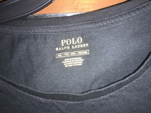 Polo Ralph Lauren Big Pony Short Sleeve Crew Shirt Mens XXL Black Number 3 - Picture 2 of 3