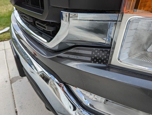 2021 Ford F-150 American Flag Subdued Headlight Insert Vinyl Decals F150 - Picture 4 of 4