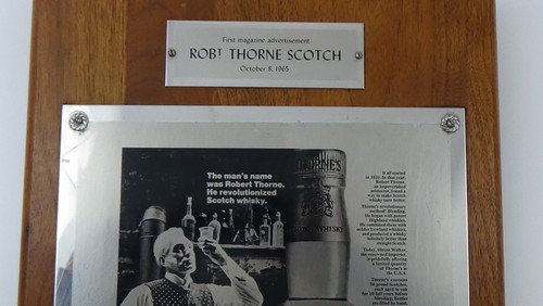 Vintage Rob! Thorne Scotch Plaque 1st Magazine Ad to Hiram Walker From Time Mag - Picture 2 of 11