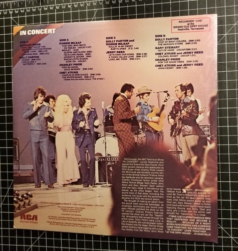 (New) DOLLY PARTON Milsap PRIDE Reed IN CONCERT 2LPs 1975 Sealed UNOPENED Vinyl - Picture 2 of 2