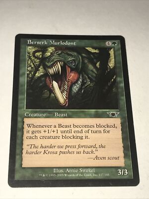Magic the Gathering Berserk Murlodont Card | eBay