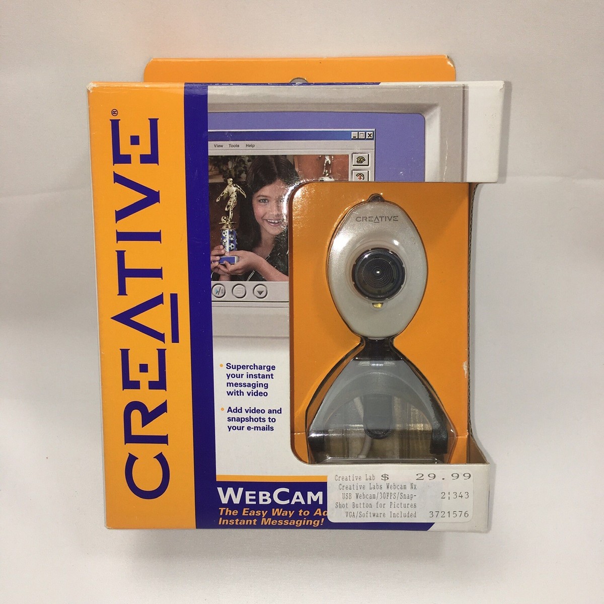 Creative Labs WebCam NX PC Web Camera Model PD1110 Great For Instant  Messaging