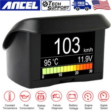 Car LCD Head Up Displays Gauge Speed Meter Water Coolant Temperature Fuel Show  