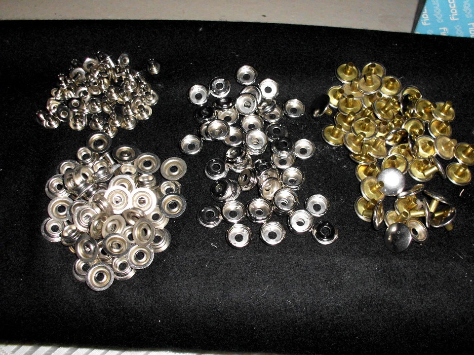 MARKENLOS (0,38€/Stück) 20 Stück Stabile Ringfeder Druckknöpfe Silber Durchmesser 15 mm