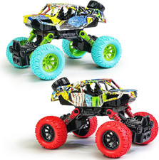 6.3 Inch Monster Truck Toys for Boys 3 4 5 6 7 Years Old, Pull Back Friction Pow