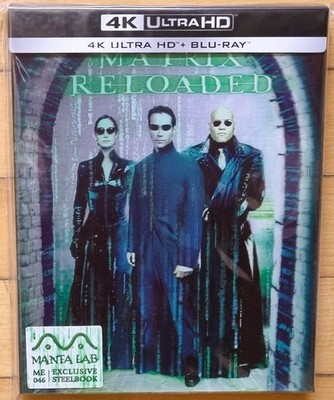 Matrix Reloaded - Manta Lab Fullslip Lenticular Steelbook 4K Blu-ray NEU