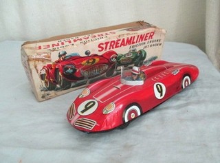 STREAMLINER JET RACER Made In Japan Vintage Tin Toy Race Car