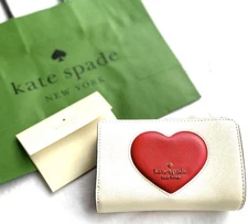 Kate Spade Heart Compact Mini Folding Wallet 5.5 inch