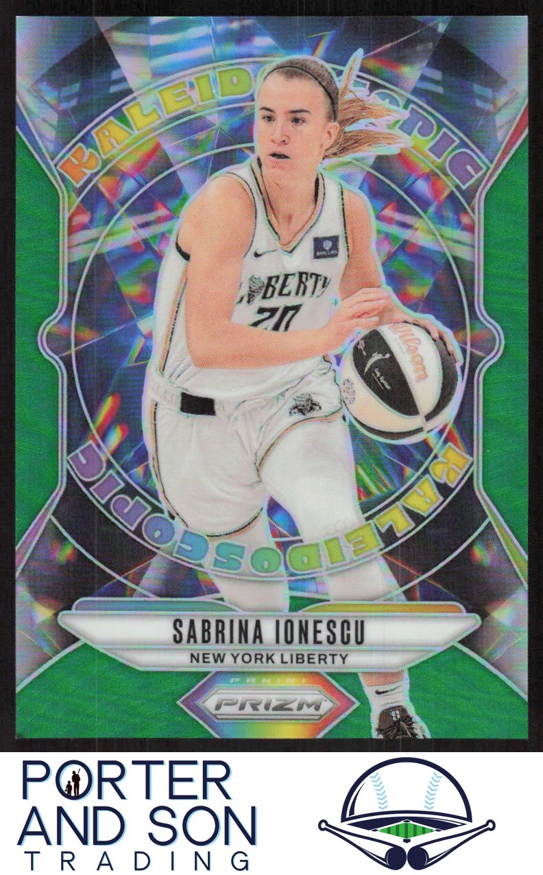 Sabrina Ionescu Kaleidoscopic Prizm Green 2024 Prizm WNBA #15 New York Liberty